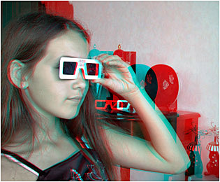 Handheld (ACB) 3-D Viewers for online 3-D browsing without wearing glasses.