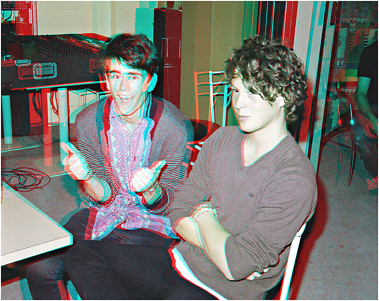 Leroy and Kam of The GoodFun in the Ascott Bar. 3-D Photography by Marc Dawson.