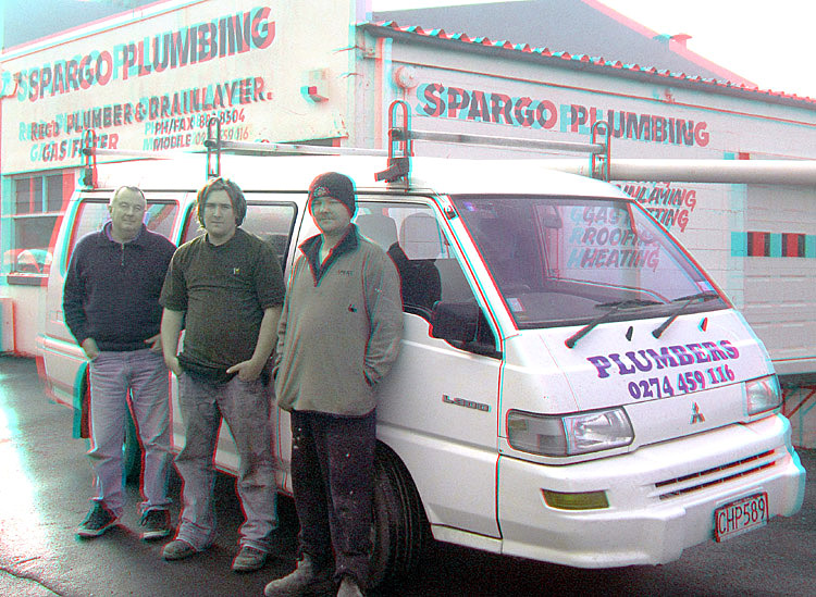 Spargo Plumbing ad. 3-D Photography by Mathew Grocott.