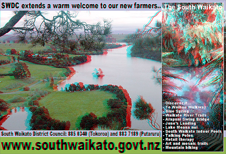 South Waikato District Council ad. 3-D Photography by Mathew Grocott.