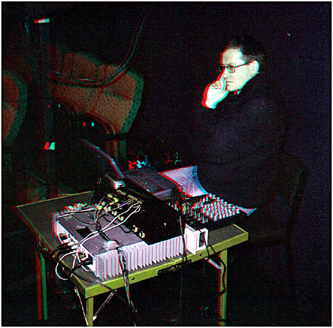 Brian at the sound desk