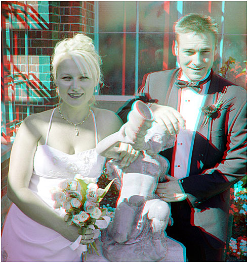 Adrian and Michelle Cox. 3-D Wedding Photography by Marc Dawson.