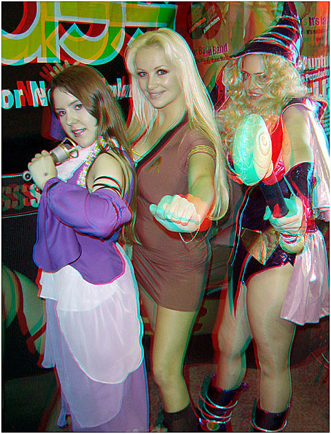 The Girls who came dressed as game characters. 3-D Photography by Marc Dawson.