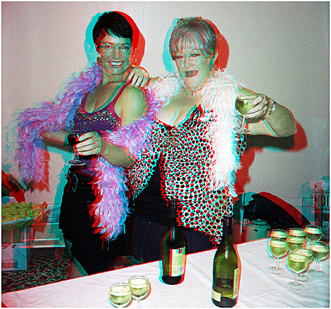 You are welcomed by hookers Anne Crofskey and Doreen Marshall. 3-D Photography by Marc Dawson.