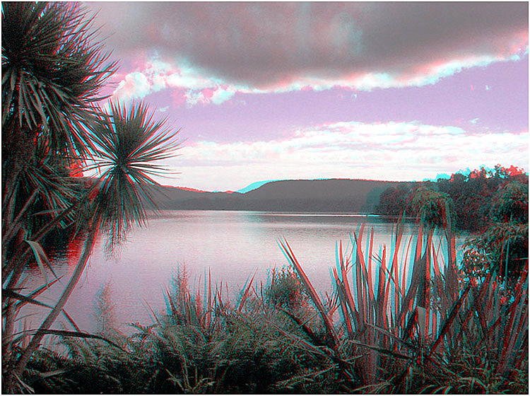 View of Lake Ianthe. South Island New Zealand. Digital 3-D Photography by Marc Dawson